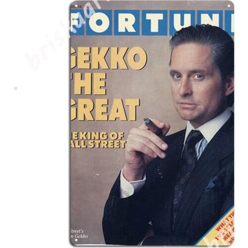 Gordon Gekko Fortune Magazine Metal Signs Party Club Design Plaques Tin sign Posters