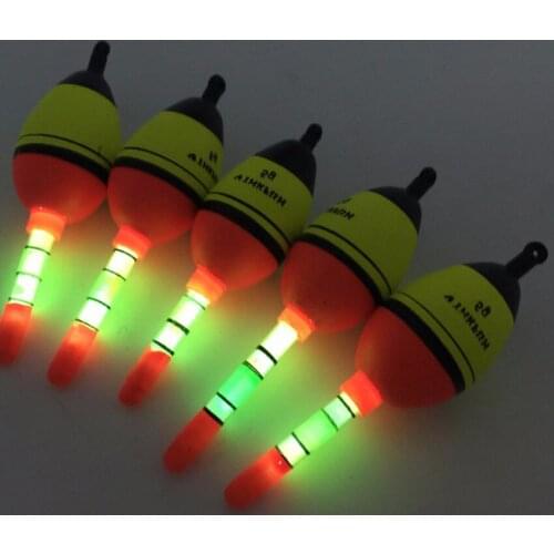 Hot Selling Night Glowing Fishing Floats 5pcs 5g 15g 30g 40g EVA float Fishing Floats Night Floats