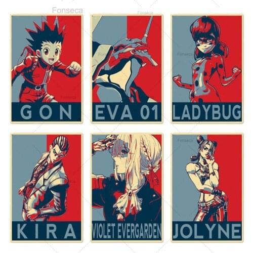 JOJO Comic Poster Tin Sign Metal Plaque Wall Decor Man Cave Home Wall Living Room Kitchen