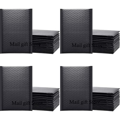 Bubble Padding Mail gift Black 50pcs Mailer Poly Bubble Padded Mailing Envelopes for Packaging Self Seal shipping Bag