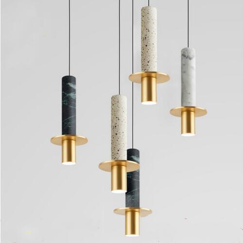 Bar Small Chandelier Marble lamp Mini 1 pc Led spotlight for Dining Room Bedroom Chandelier led strip kitchen lighting luminaria