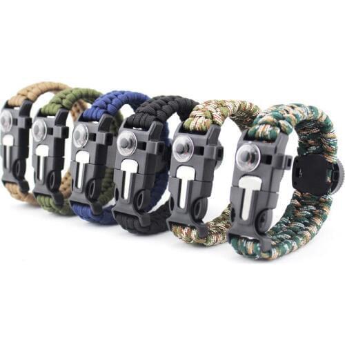 Outdoor Sports Multi-function Emergency Bracelet Seven-core Umbrella Rope Woven Bracelet Outdoor Escape Survival Hand Rope