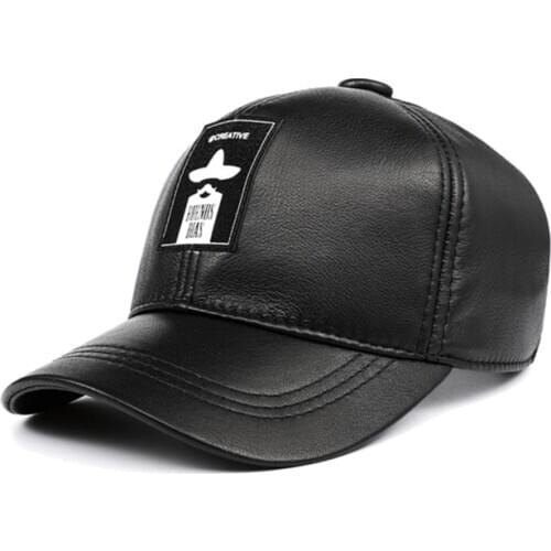 Fashion Sheepskin Hat Real Leather Cap Men Women Baret Sheep Leather Baseball Cap Cabby Hat Vintage Newsboy Driving Peaked Cap