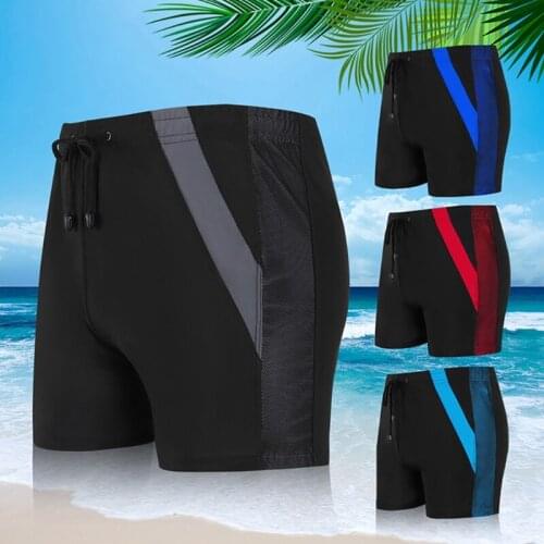 Mens Plus Size Quick Dry Swim Contrast Color Basic Loose Sports Board Shorts Stretch Drawstring Elastic Waist Swimwear