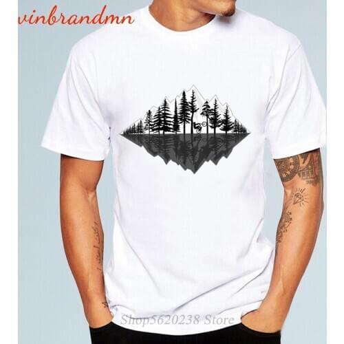 Men T shirts Bike Ride Wild Graphic Male Tee Shirts Outdoors Extreme Printed Cotton Casual T-shirts Nature Cycling Theme Tops