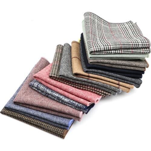 High Quality Classic Solid Wool Slim Clothing Handkerchief Men Suit Hankies Pocket Square Tuxedo Bow Tie Autumn Winter Gift