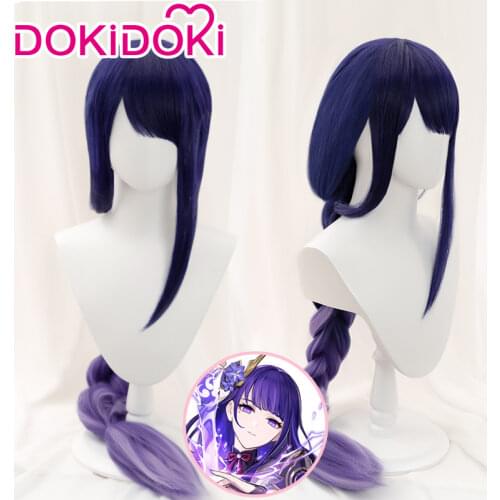 DokiDoki Game Genshin Impact Cosplay Version Raiden Shogun Baal Wig Genshin Impact Shogun Baal Cosplay Wig Long