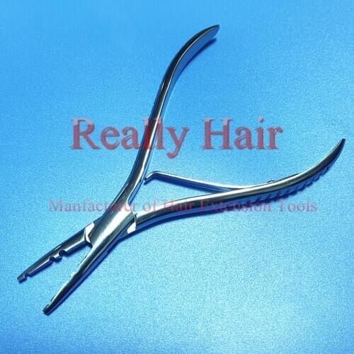 2pcs Three holes Stainless steel hair extension tongers Plier / Reduction&Remove Plier