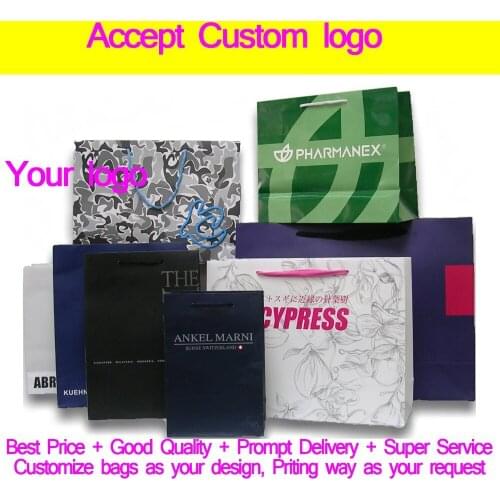 Promotional Cutom Packaging Full Color Printed Paper Gift Bag