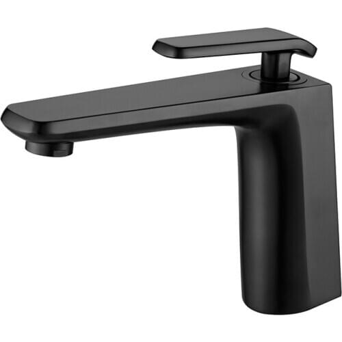 MTTUZK Solid Brass Brushed Gold Basin Faucet Cold Hot Sink Mixer Tap Deck Mounted Black Faucet Bathroom Tap Black Crane
