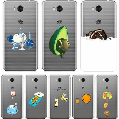 Funny Avocado Egg Soft Back Cover For Huawei Y5 Y6 Y7 Prime 2018 Y9 2019 Phone Case Silicone For Huawei Y3 Y5 Y6 Y7 2017 II Pro