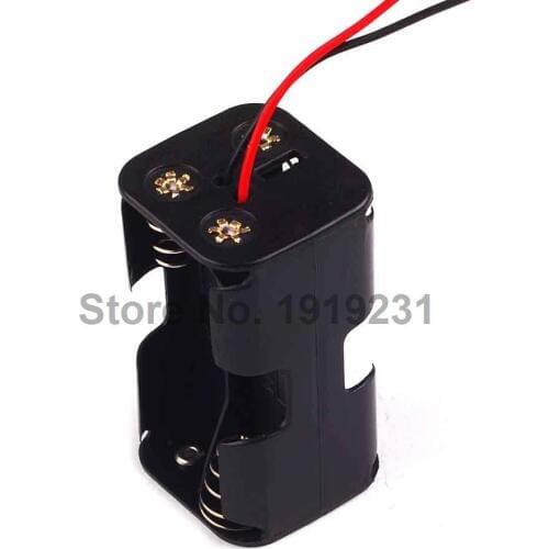 1PCS AA*4 Battery Holder Case Enclosed Boxs Battery Storage Case with Wire