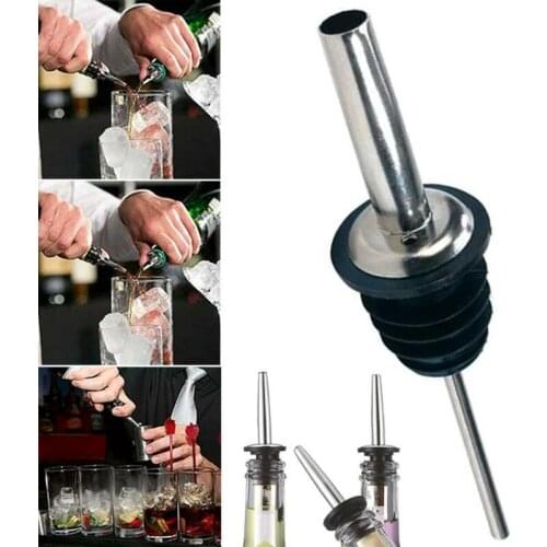 Stainless Steel Liquor Spirit Pourer Free Flow Wine Bottle Pour Spout Stopper