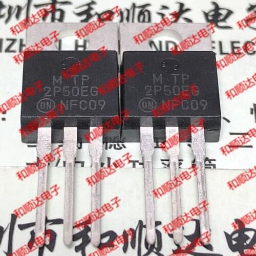 10pcs/lot MTP2P50EG New Spot TO-220 500V 2A