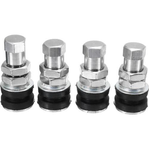 4Pcs/set 3.2x1.5cm Brass+Rubber Tire Wheel Valve Tubeless Stem For Motorcycle Car Bike