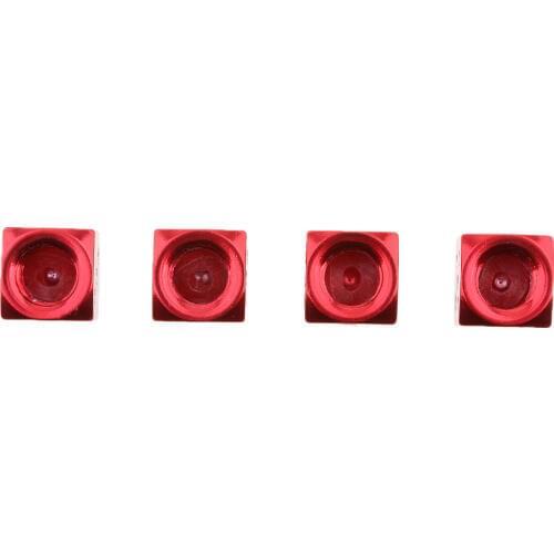 4x Dice Valve Stem Caps Motorcycle Car Truck Bike Tire Wheel Cover - Red