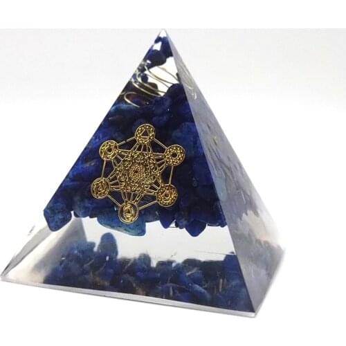 50mm Orgonite Pyramid for Meditation Aventurine Lapis Lazuli Orgonite Energy Healing Reiki Chakra Mascot Decorations for House