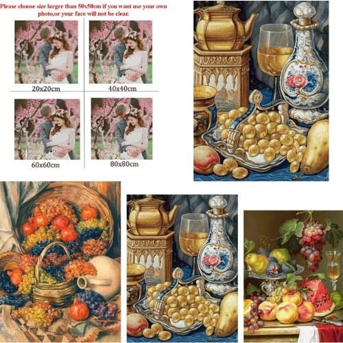 5D Diy Diamond Painting Flower Fruit Wine Square Diamond Round Diamond Full Diamond Custom Cross Stitc Mosaic Home Decora