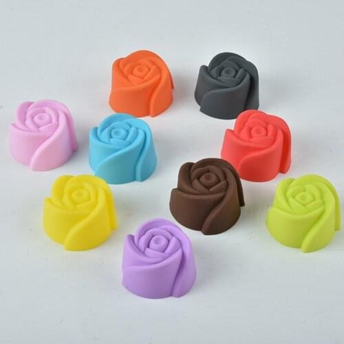 8 Piece flower rose Cake Mold Cupcake Liner Mold tool stencil form pastry soap Chocolate Muffin Baking silicon biscuit kitchen