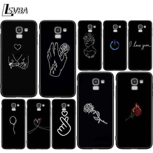 Abstract Line Face art dark For Samsung Galaxy J2 J3 J4 Core J5 J6 J7 J8 Prime duo Plus 2018 2017 2016 Silicone Phone Cover