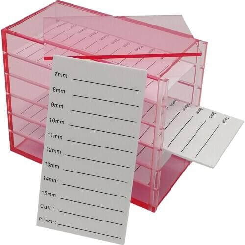 5 Layer Acrylic Eyelash Storage Case Box Eyelash Pallet Holder Case Lash Extension Display Stand Makeup Tools