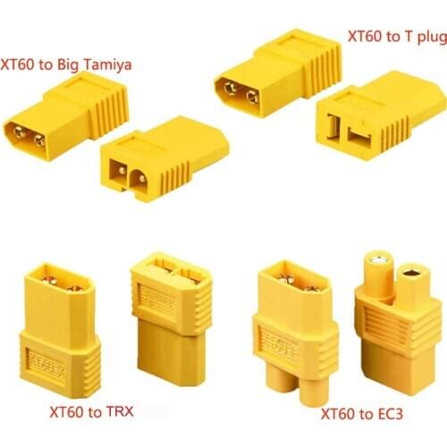 AMASS XT60 Male to T connector EC3 trx connector Big Tamiya Plug Female Converter Adapter For RC Lipo Battery