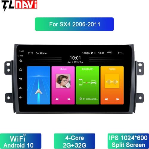2.5D IPS Screen Car Radio Player For 1Suzuki SX4 2006 2007 2008 -2011 2012 Android 10 Multimedia GPS Navigation Player