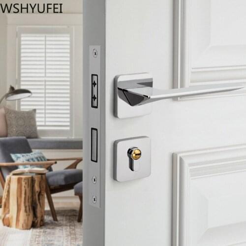European Style Mute Handle Fashion Interior Door Knobs Lock Luxurious Anti-Theft Gate Lock Wooden door lock split lock