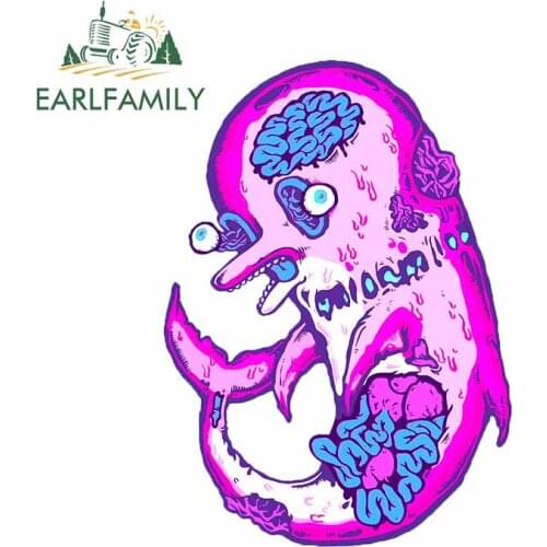 EARLFAMILY 13cm x 12.5cm For Dead Dolphin Graffiti Car Sticker DIY Decal Cartoon Graphics Waterproof Occlusion Scratch Decor
