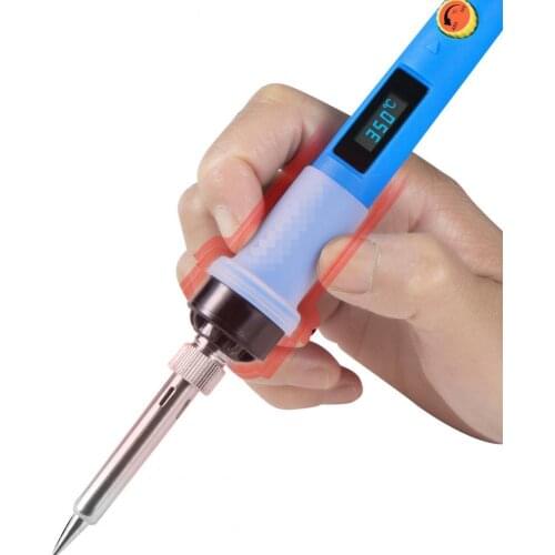 80W Electric Soldering Iron Digital Display Adjustable Temperature 110-220V Metal Fast Heating Soldering Pen Welding Tool