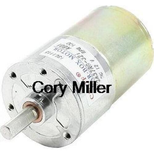 DC 12V 100RPM 37mm Dia Electric Speed Reducing Mini Gear-box Motor