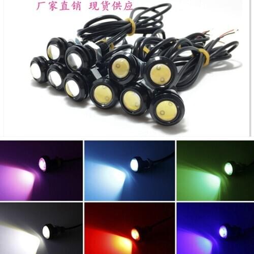 Eagle Eye Lamp 18mm High Power License Plate Lamp Motorcycle Spotlight Rogue Counterattack Lamp Ultra Thin Waterproof LED Lamp