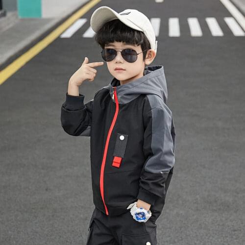 Boys Jackets Kids Fashion Fall Coats Clothing Letter Print Children Thin Childrens Jacket Outerwear Classic Zipper Costume