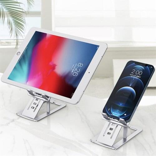 Metal Adjustable Foldable Cell Phone Stand Tablet Stand Portable Slim eBook Reading Stand Holder for iPhone iPad Samsung HUAWEI