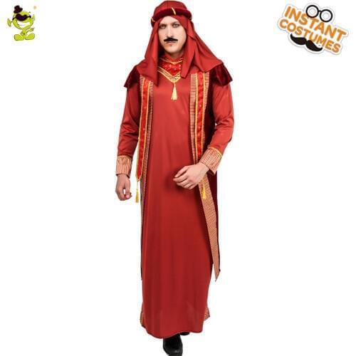 Mens Arab Robe Arabian Prince Costume Cosplay Arab Prince King Purim Holiday Men Stage Cosplay Arab Prince King Costumes