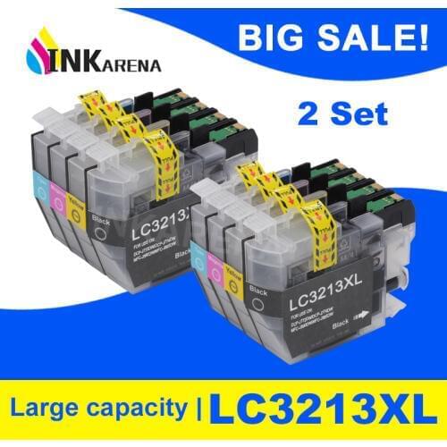INKARENA 2Set Full Ink Cartridges For Brother LC3213 XL DCP-J772DW DCP-J774DW MFC-J890DW MFC-J895DW Printer Ink Cartridge