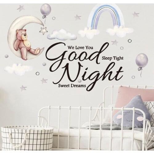 English Cartoon Wall Stickers Living Room Bedroom Childrens Room Background Decoration Creative Self-Adhesive Wallpaper