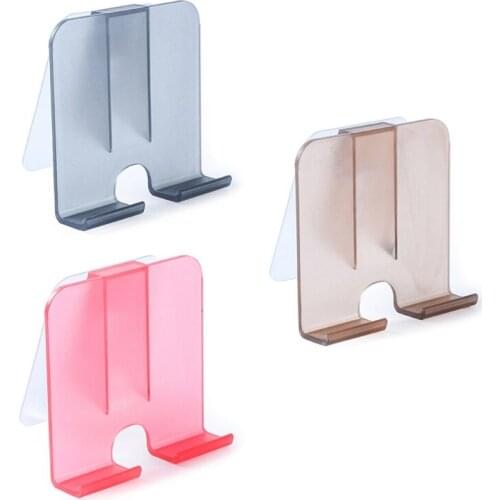 Adhesive Wall Mount Phone Holders for Phone Charging Brackets Holders Shelf Sticker Fixing Wall Stand Storage Organizer for K0AB