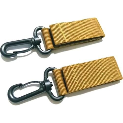 Outdoor Tactical Nylon Webbing Carabiners Hook Multifunctional Military Fans Key Chain Tactical Accessory Belt Quickdraw