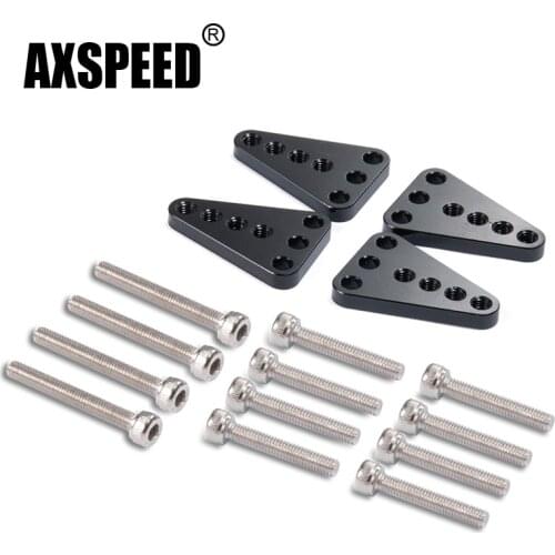 AXSPEED Silver/Black Aluminum Shock Mount Adjustment Seat For 1/10 Axial SCX10 90046 D90 Trx4 RC Car