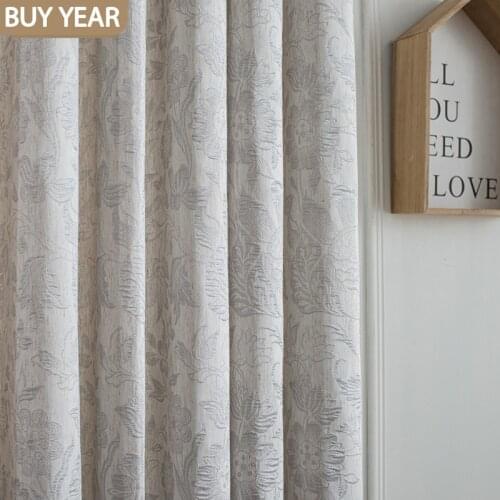 Modern Curtains for Living dining Room Bedroom Cotton and Linen Curtain New Chinese Jacquard Curtains Fabric Plain Dark Pattern