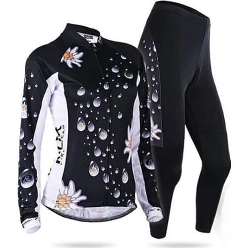 Women Sun-proof Cycling Jersey Set 2021 Road Bike Clothing MTB Trousers Female Long Bicycle Clothes Cycle Dress Girl Uniform Kit