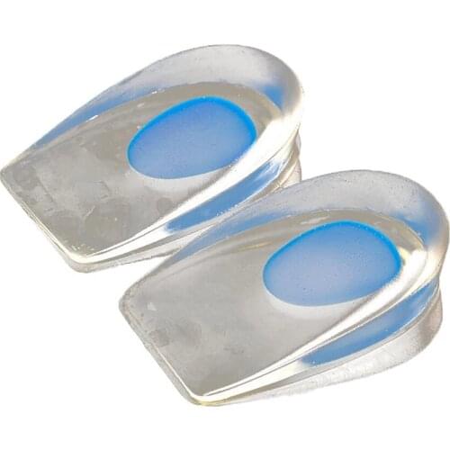 1 Pair Silicone Gel Insoles Heel Plantar Fasciitis Heel Cushion Pain Absorption Heel Pads Relief Shock for Callus Corns Bone