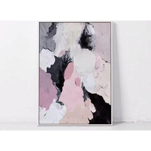 100% Handmade Oil Painting Modern Art Simplicity Red Black White Room Luxury Abstract Art Corridor Aisle Wall Decora Large Size