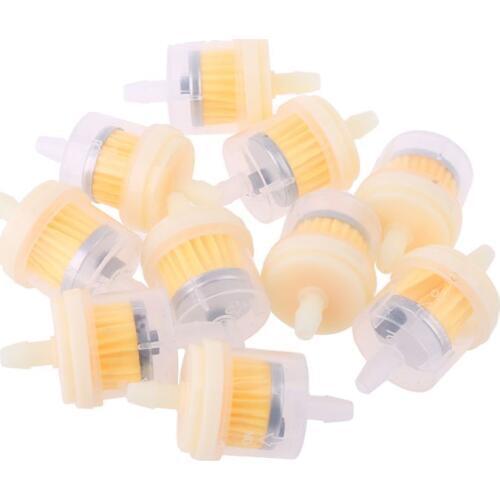 10x 4/25'' 4mm Hose Motorcycle Scooter Gasoline Filter Clear Inline Gas Fuel New