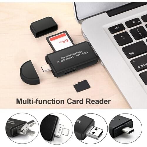 4 in 1 OTG Micro SD Card Reader For USB Micro SD Adapter Flash Drive Smart Memory Card Reader Type C Cardreader