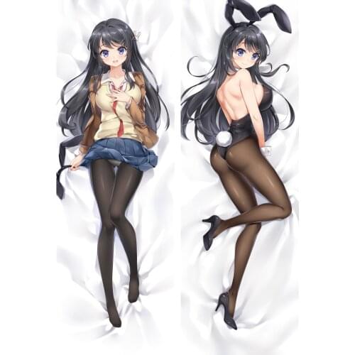 Anime Seishun Buta Yarou Sakurajima Mai Dakimakura Sexy Girl Pillow Case Pillow Cover Hugging Body Pillowcase