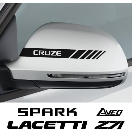 Car Rearview Mirror Sticker For Chevrolet Aveo Camaro Captiva Cruze Equinox Impala Lacetti Malibu Sail Sonic Spark SS Trax Z71