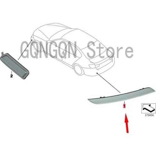 CAR Rear bumper small light Rear bumper side light bm wF30 320D F30 328I N20 F30 316D N47N Rear bumper reflector Fog light trim