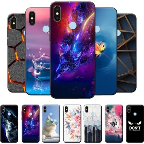 Case For Xiaomi Mi A2 Case Xiaomi Mi 6X Black TPU Cover For Xiaomi Mi A2 Soft Silicone Phone Shell For Xiaomi Mi 6X Fashion Capa